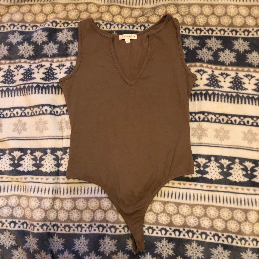 🌸SALE🌸 PacSun LA Hearts Brown Bodysuit